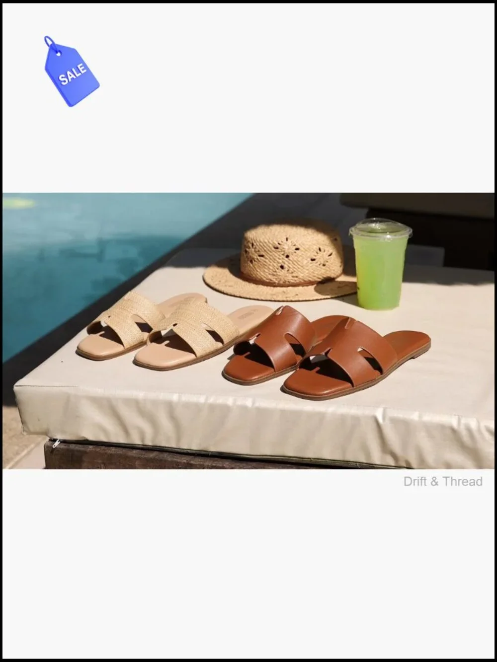 Slide Sandals Cushioned Footbed Square Toe Comfort Summer